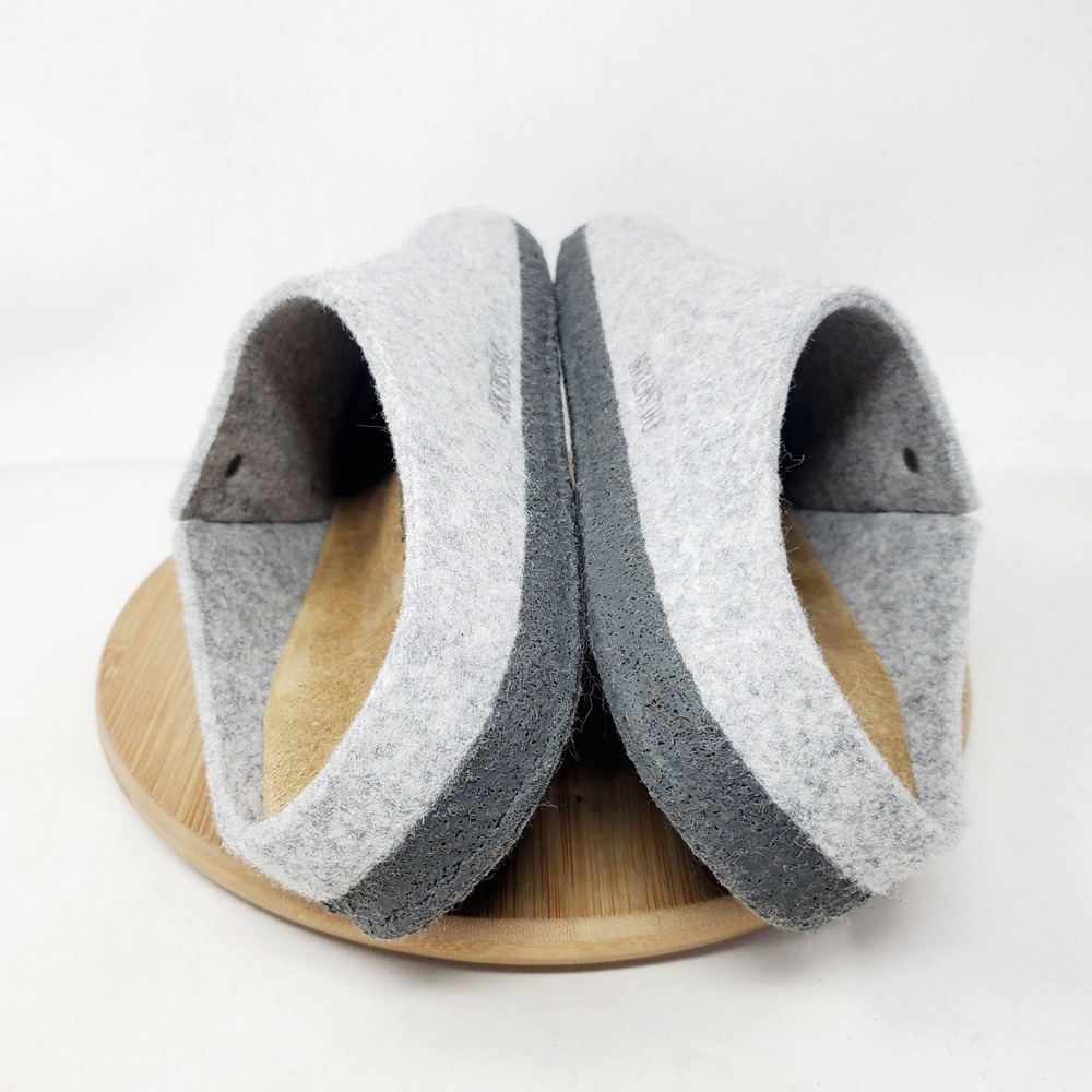 Birkenstock Zermatt Clogs 41 Womens 10 Grey Wool Slip On Mule Comfort Shoes - Picture 10 of 13